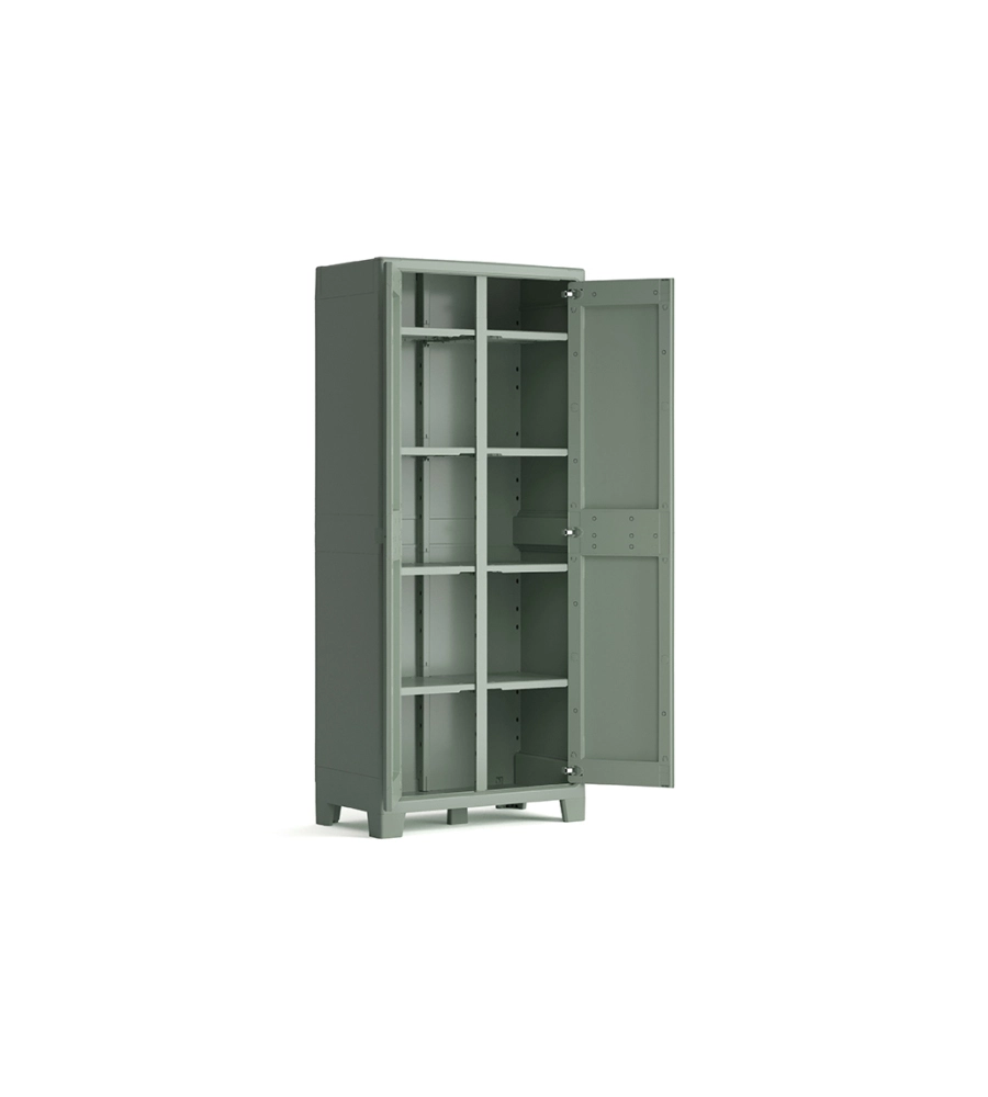 Armadio in resina alto multispace keter "planet" grigio, 80x44x182 cm